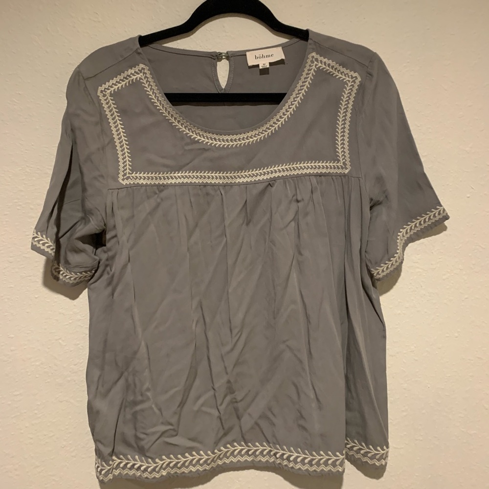 bohemian sage green top